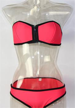 The Ally Bandeau Zip Bikini