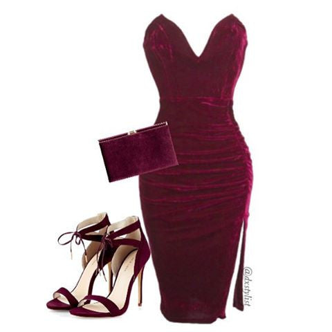 Leah Velvet Bodycon Dress